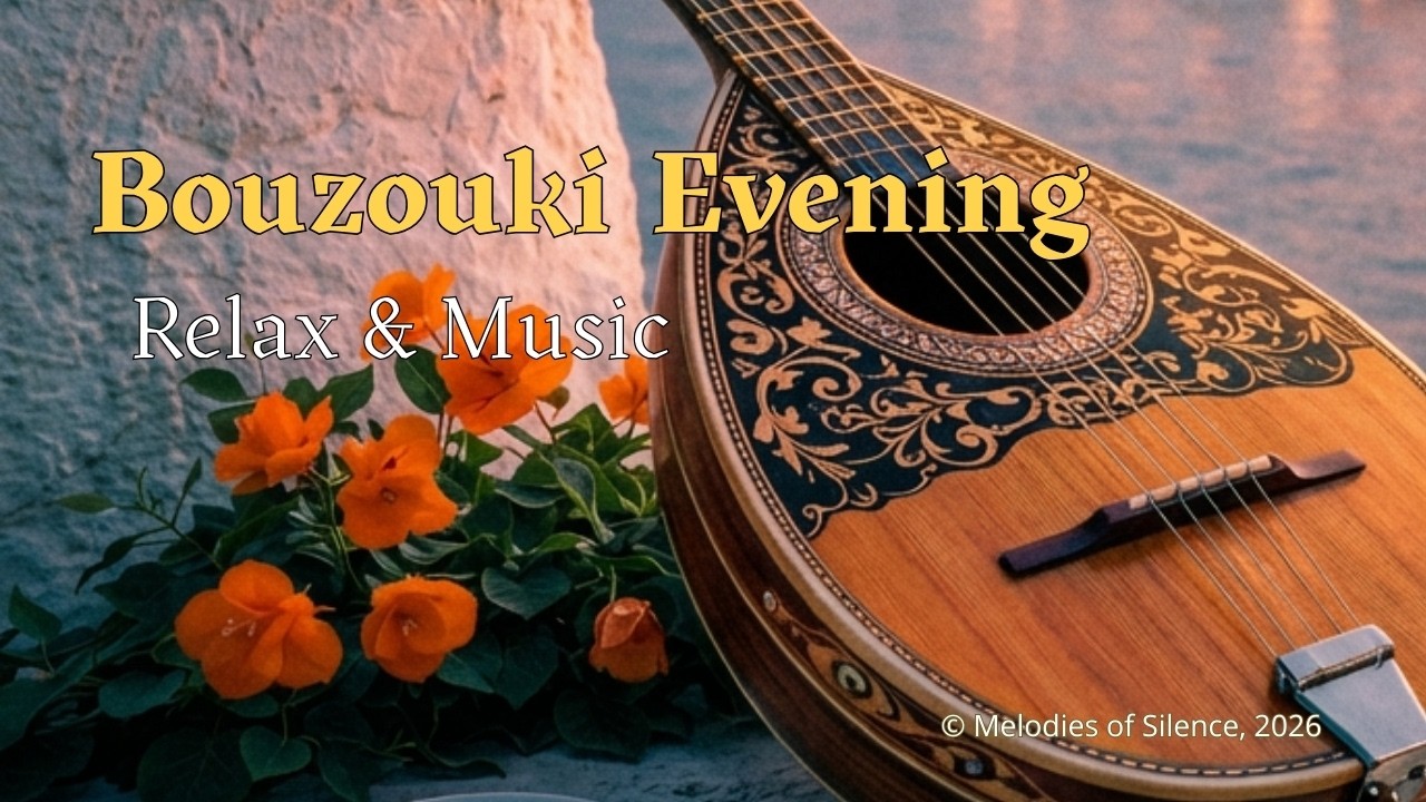 Bouzouki Evening by the Sea 🇬🇷 Greek Mediterranean Ambience | Greek Café Night Music