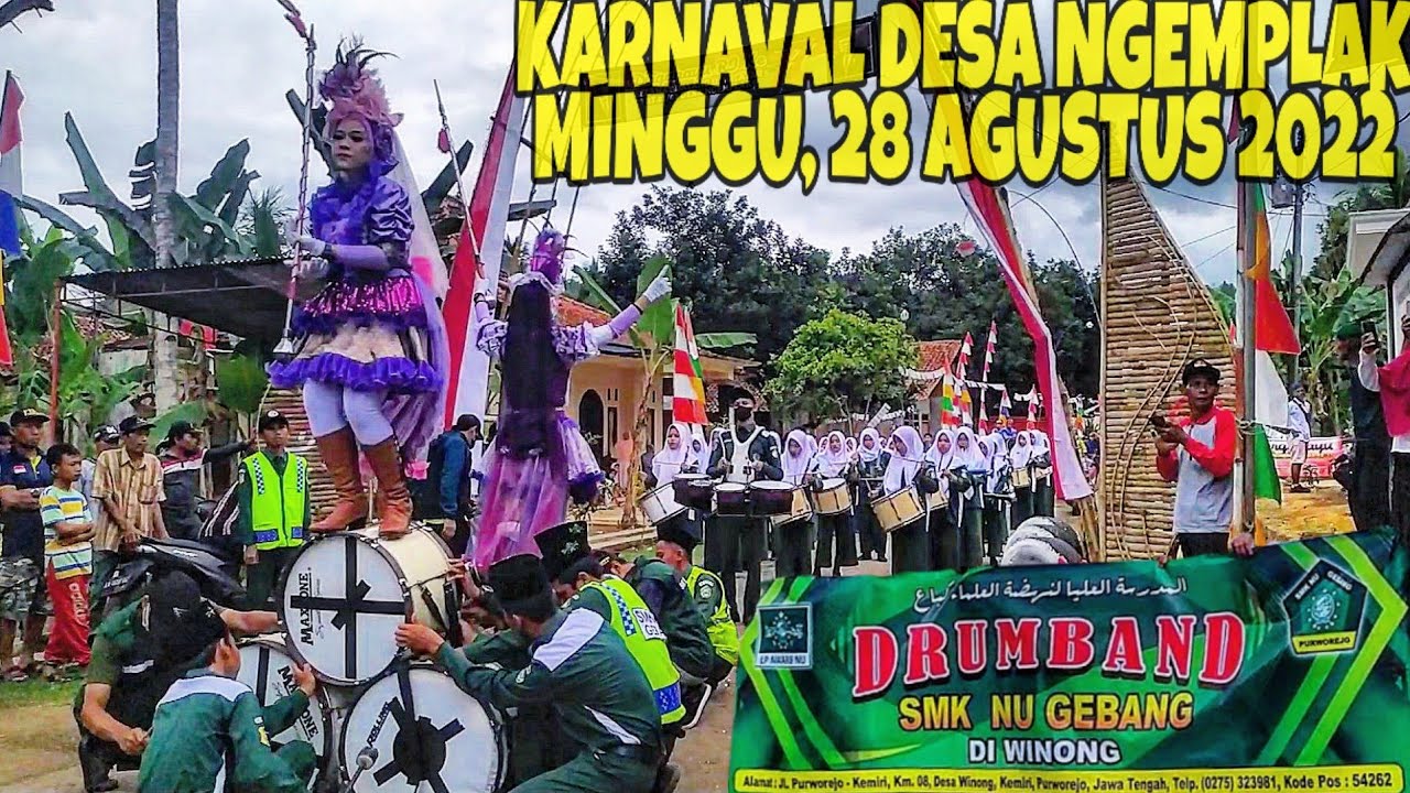 DRUMBAND SMK NU GEBANG  || KIRAB AKSI MAYORET CANTIK KARNAVAL MERDEKA DESA NGEMPLAK AGUSTUS 2022‼️