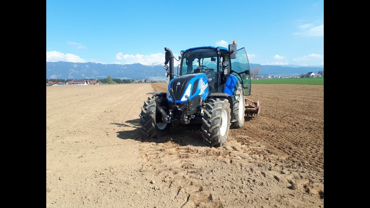 Maisland vorbereiten 2019 mit New Holland T5.100 Electro Command/Agrarvideosstyria