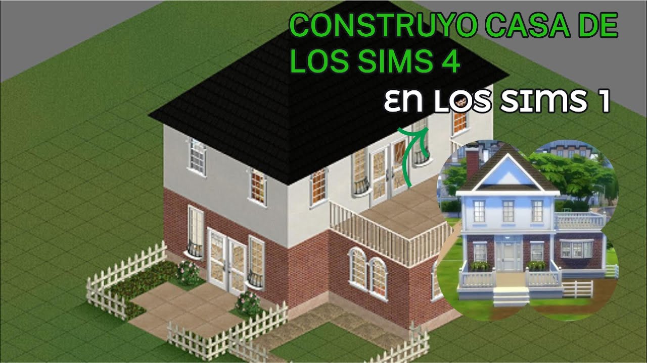 ¡Construyo la misma casa de los sims 4 en los sims 1!🏠🏠