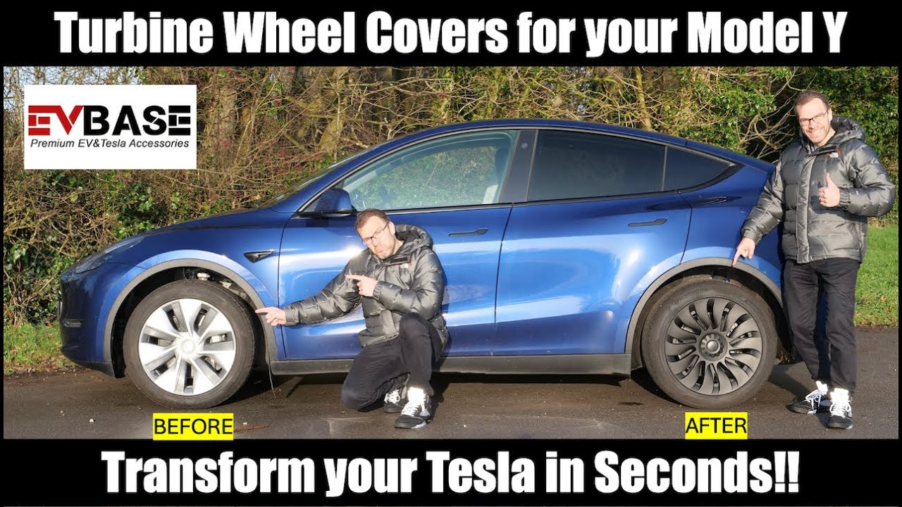 Преобразите свой Tesla Model Y (или Model 3) с помощью этих потрясающих колпаков Turbine от EVBase.