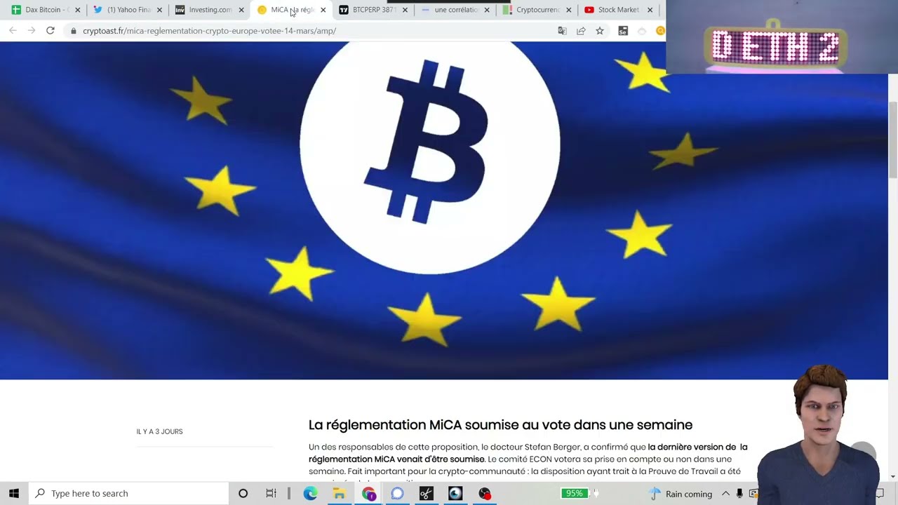 Corr&eacute;lation positive accrue Bourse et Bitcoin, un danger ?