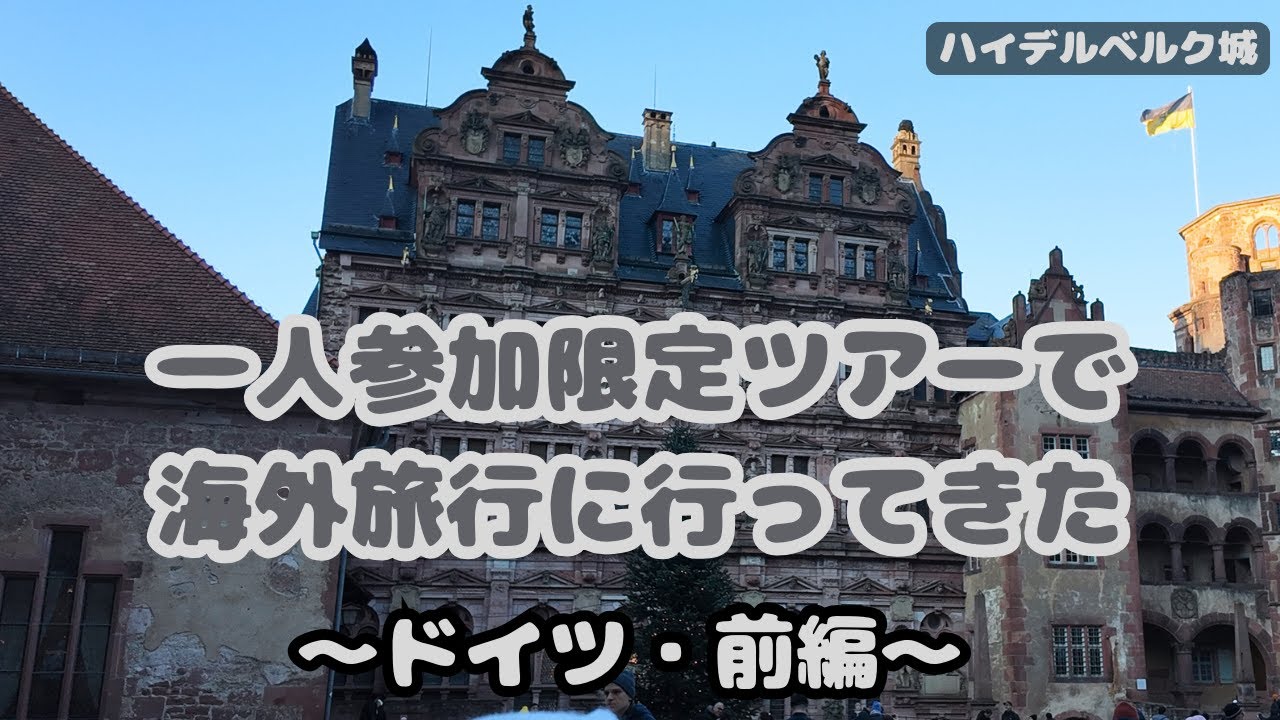 【旅行記録】一人参加限定ツアーでドイツへ（前編）｜ハイデルベルク・リューデスハイム・ロマンチック街道