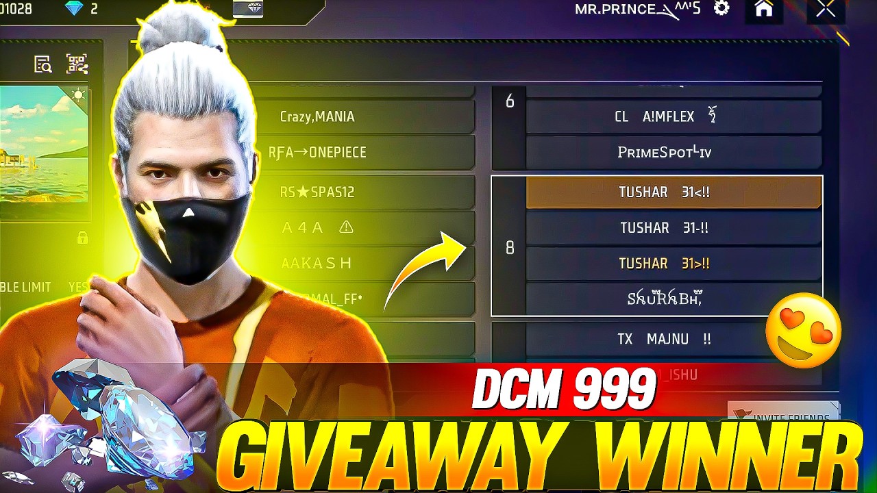 DCM 999 REDEEM CODE GIVEAWAY WINNER 🏆 | FREE FIRE 🔥🚀