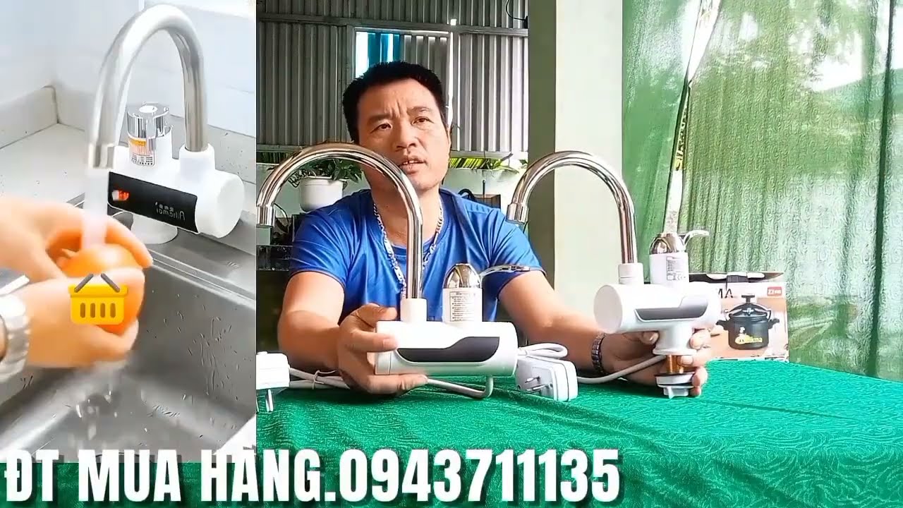BỘ MÁY NƯỚC NÓNG LẠNH MINI GIA ĐÌNH TẮM RỬA GIẶT BẢO VỆ CHỐNG GIẬT AN TOÀN 