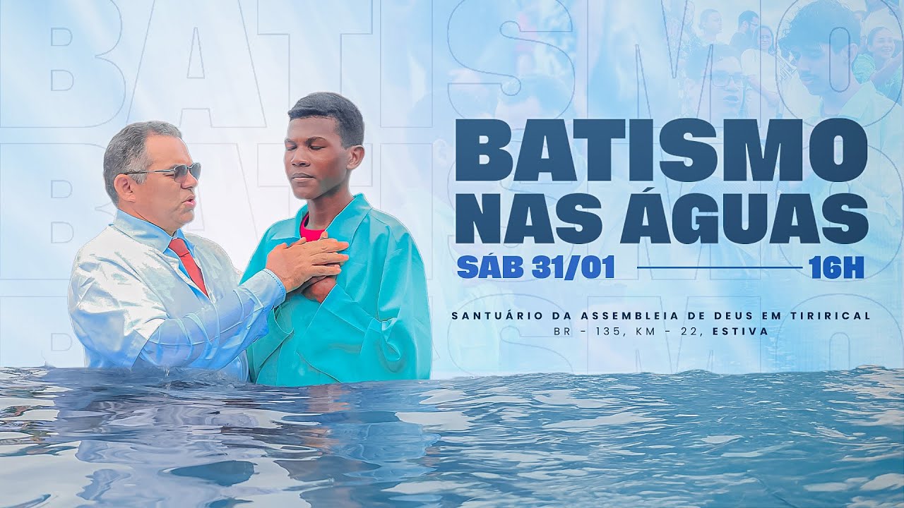 1° BATISMO NAS ÁGUAS 2026 | Sábado 31/01/2026