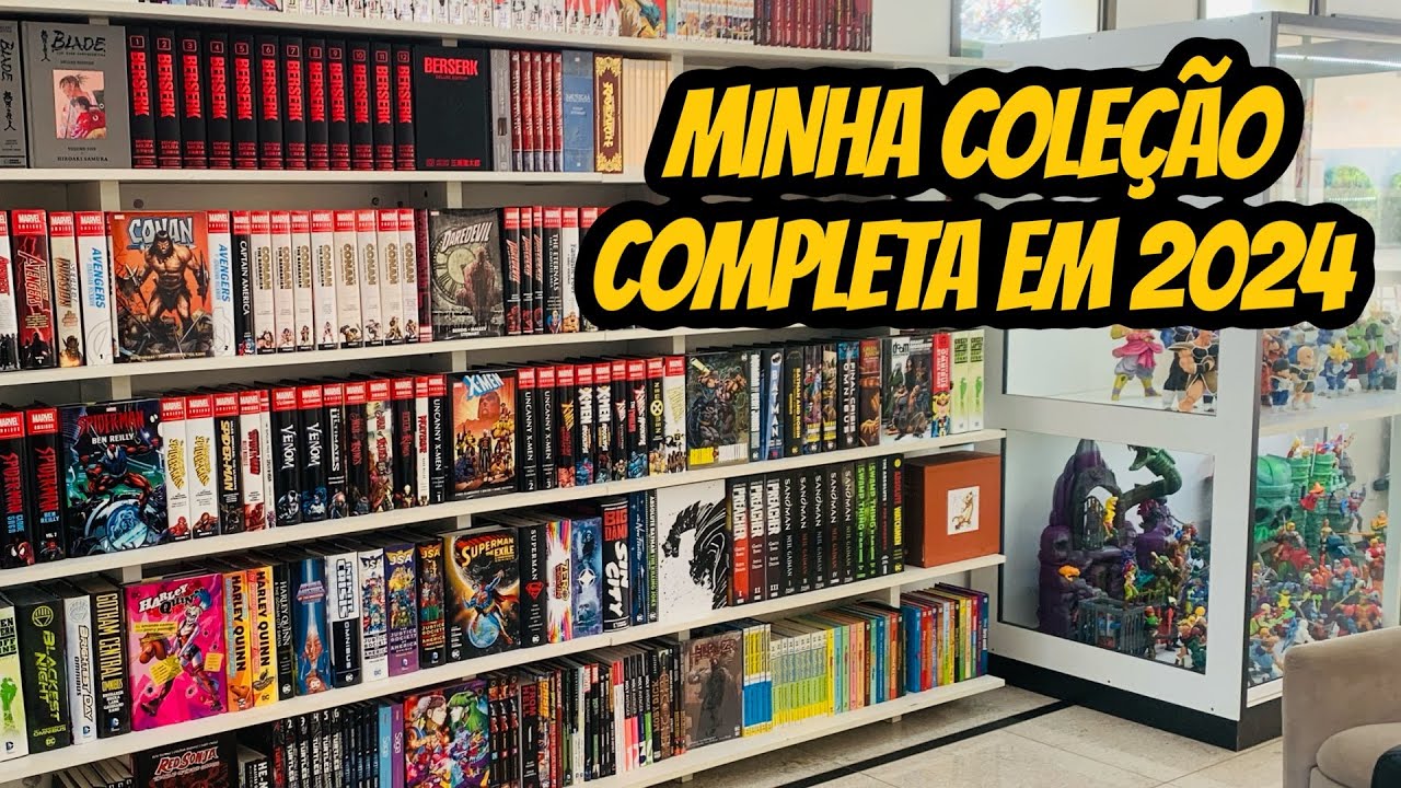 MINHA COLEÇÃO ATUALIZADA 2024 | OMNIBUS, MANGÁS, ACTION FIGURES, GAMES, FILMES