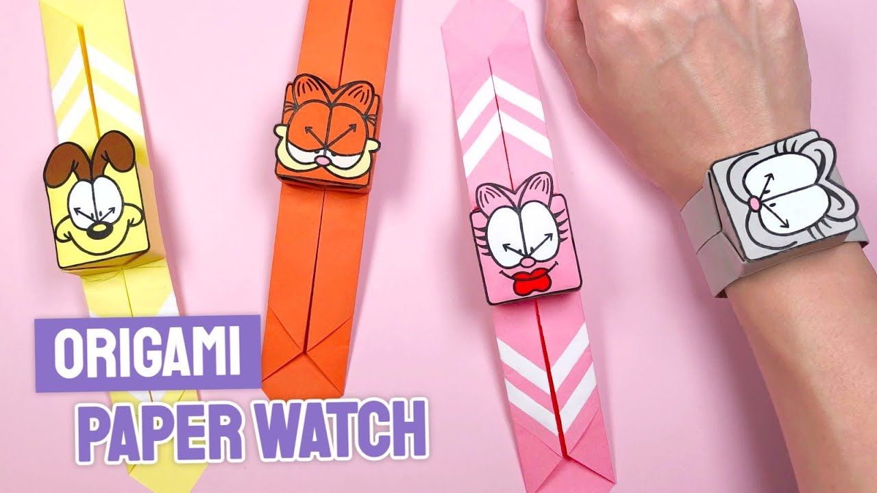 How to Make an Origami Paper Watch | Easy Paper Watch | DIY Garfield