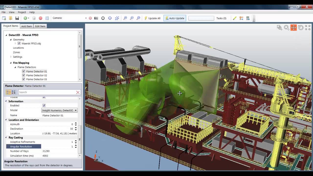 FPSO Fire and Gas Mapping using Detect3D