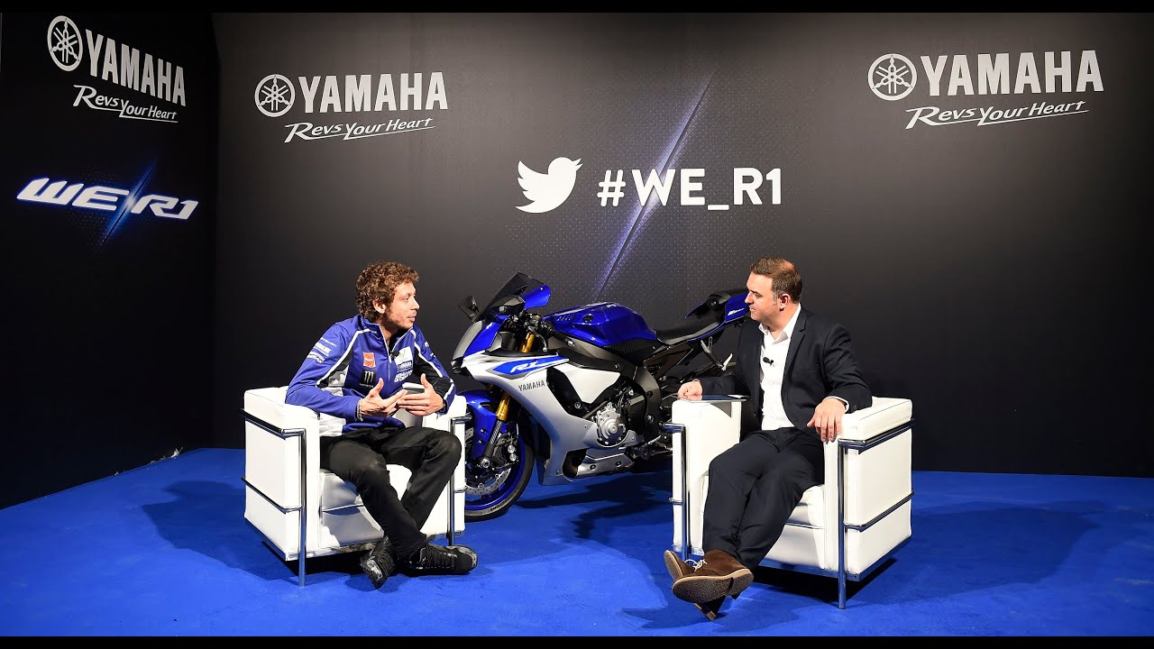 Valentino Rossi live chat #We_R1 - New Yamaha YZF-R1 Press Première - EICMA 2014