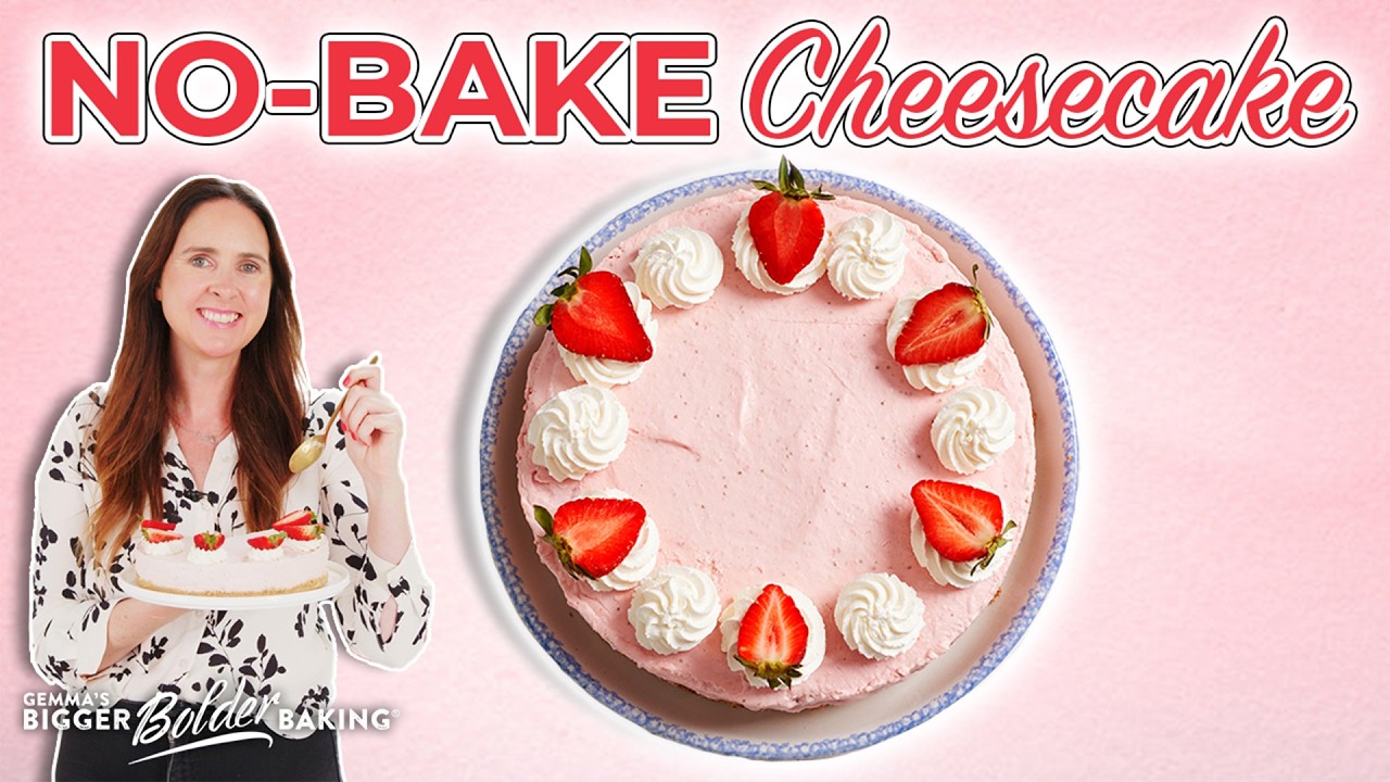 The EASIEST No-Bake Strawberry Cheesecake Recipe