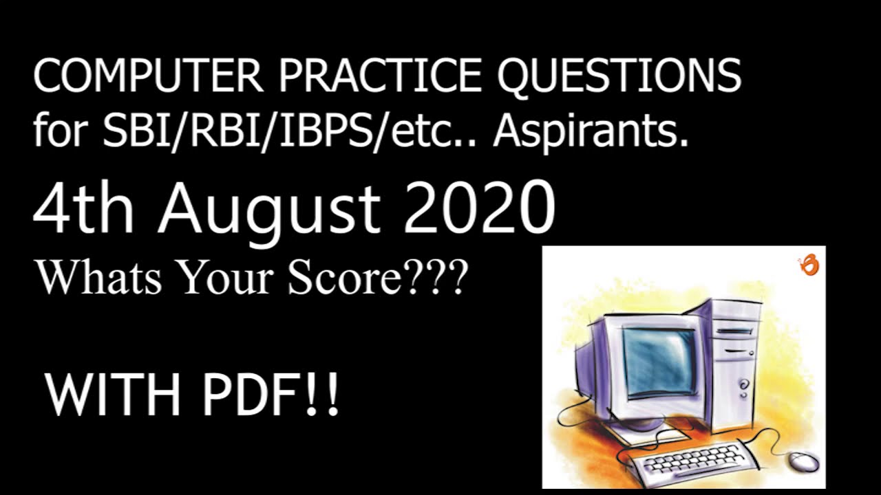 Computer Practice Questions for Banking/Government Exams | With PDF | The Humble Guy