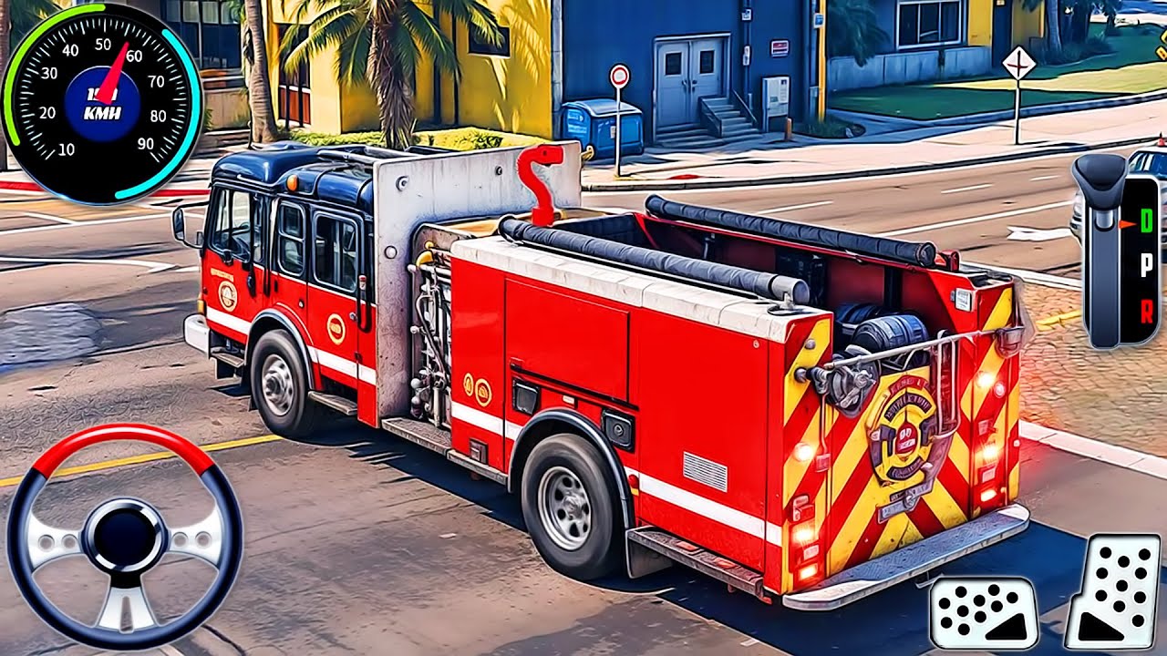 911 Emergency Fire Truck Rescue Driver - Real Helicopter I'm Fireman Simulator 3D - Android GamePlay