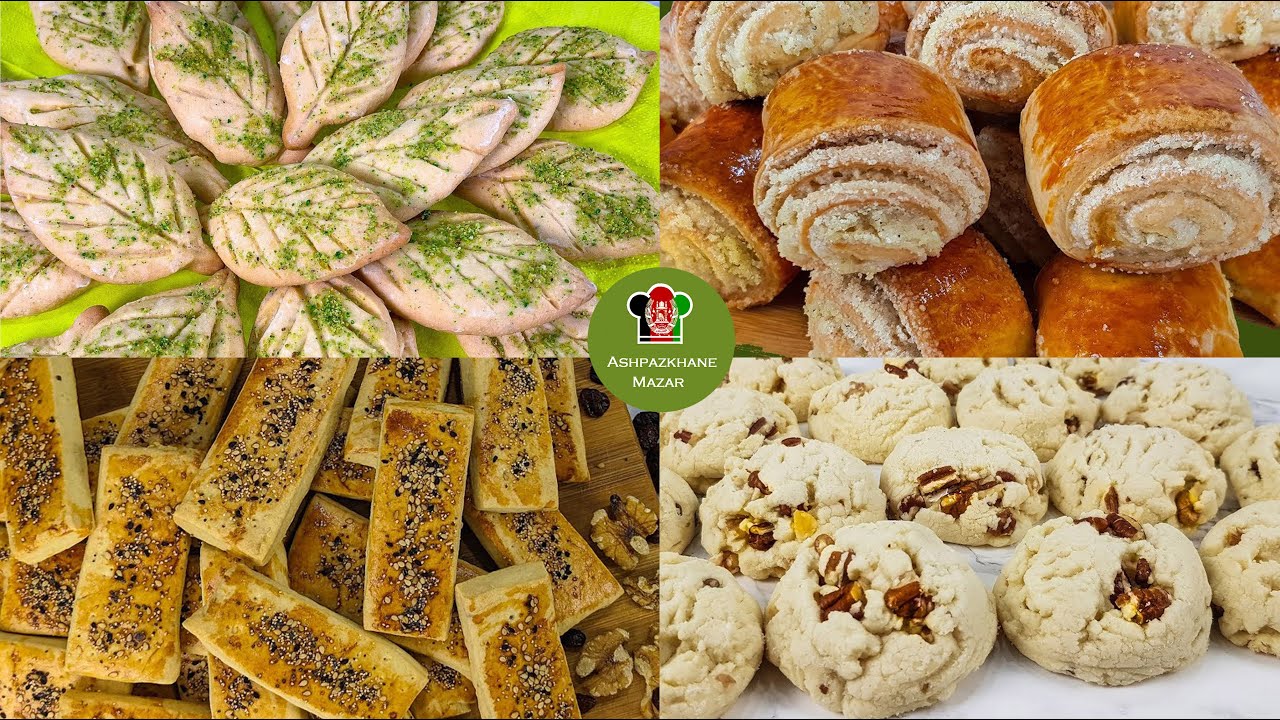 Last Minute Eid Cookies by Ashpazkhane Mazar | چهار نوع کلچه عیدی به وقت بسیار کم