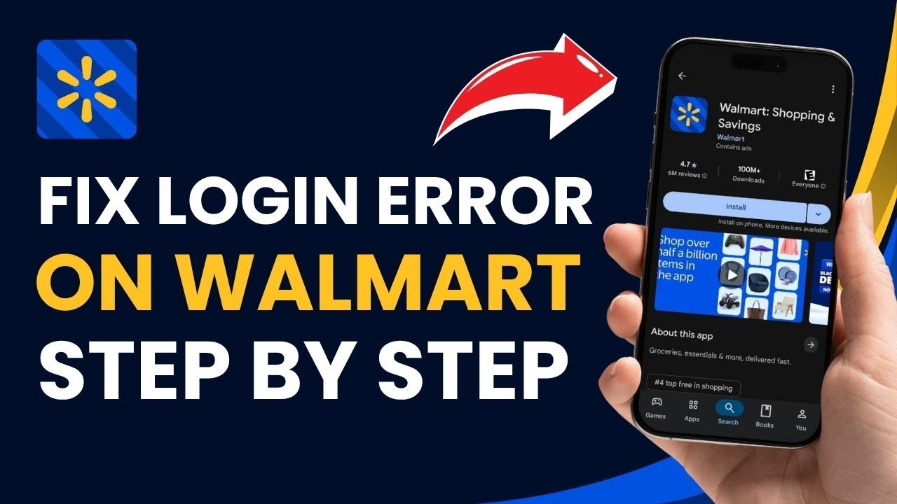 How to Fix Login Error on Walmart !