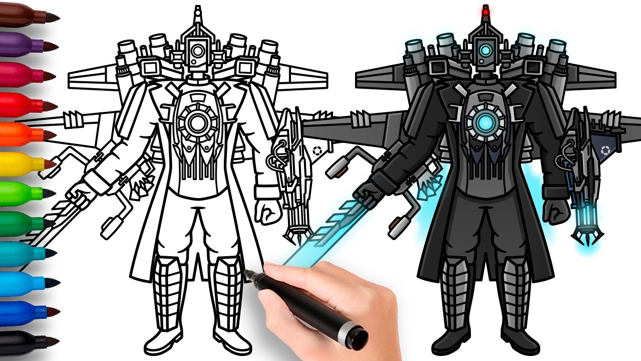 HOW TO DRAW NEW SUPER UPGRADED TITAN CAMERAMAN | Skibidi Toilet Fanmade - Easy Step by Step Drawing