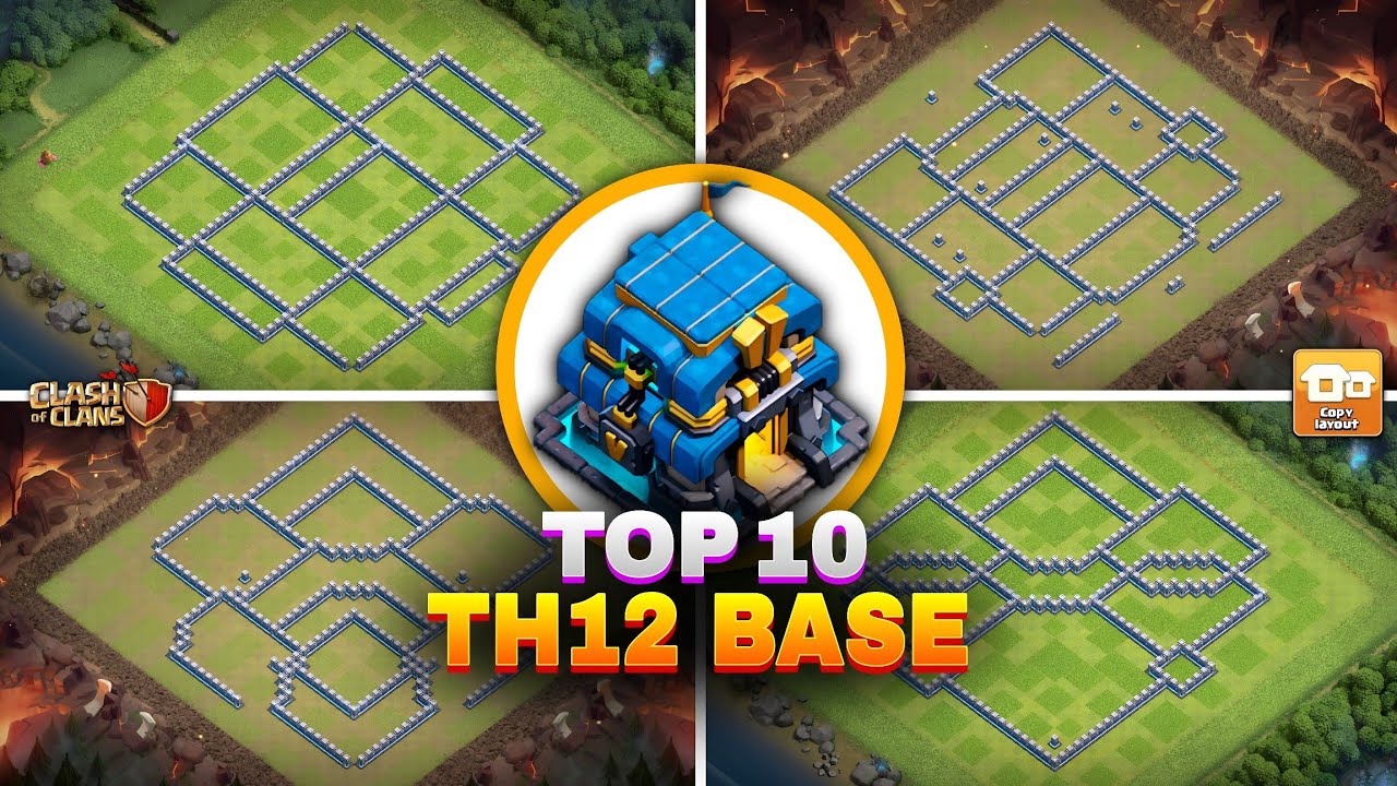 TOP 10! Town Hall 12 War and Trophy Pushing Base Layout's | Th12 Anti 3-Star Base! COC