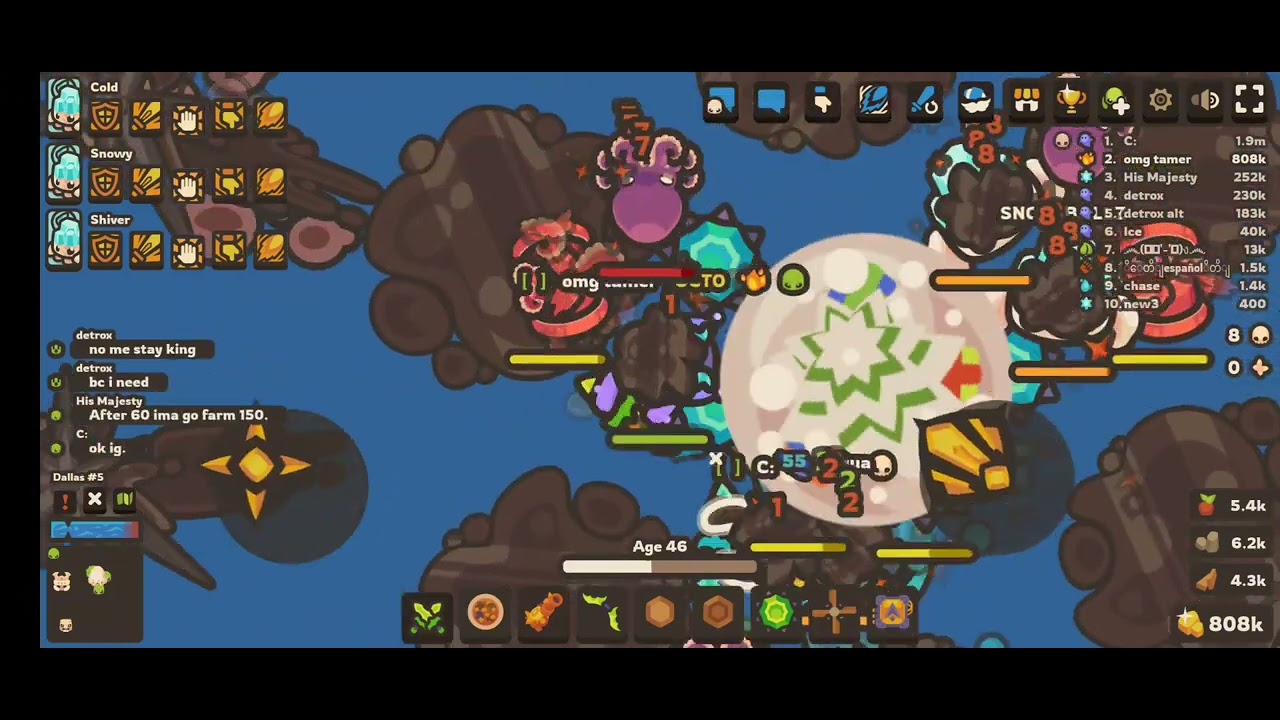 6 Snowballs VS Bosses #taming.io #snow #snowball #winter #New #Update