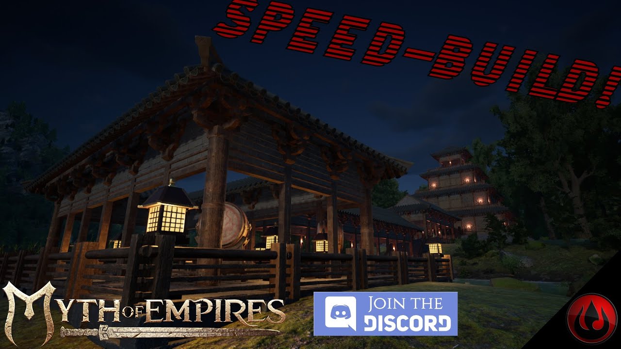 Myth of Empires Chinese Tower With Garden Gazebo SPEEDBUILD!