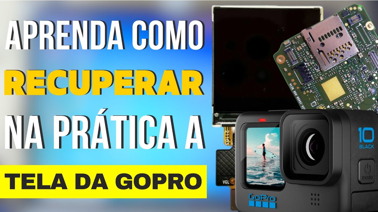 A SOLUÇÃO para RECUPERAR a tela de QUALQUER GOPRO que tenha caído na ÁGUA e DANIFICADO a sua TELA!