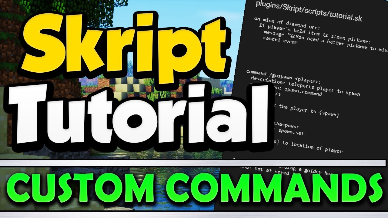Minecraft Skript Tutorial: Custom Commands | Minehut (August 2020)