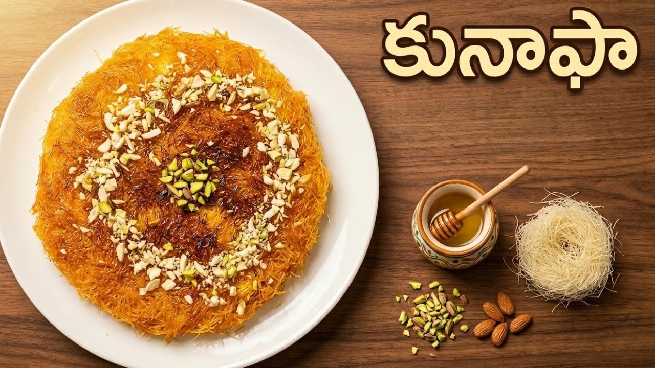 బేకరీ స్టైల్ కునాఫా ఇప్పుడు మీ ఇంట్లోనే! | Bakery Style Kunafa at Home in Telugu #kunafarecipe