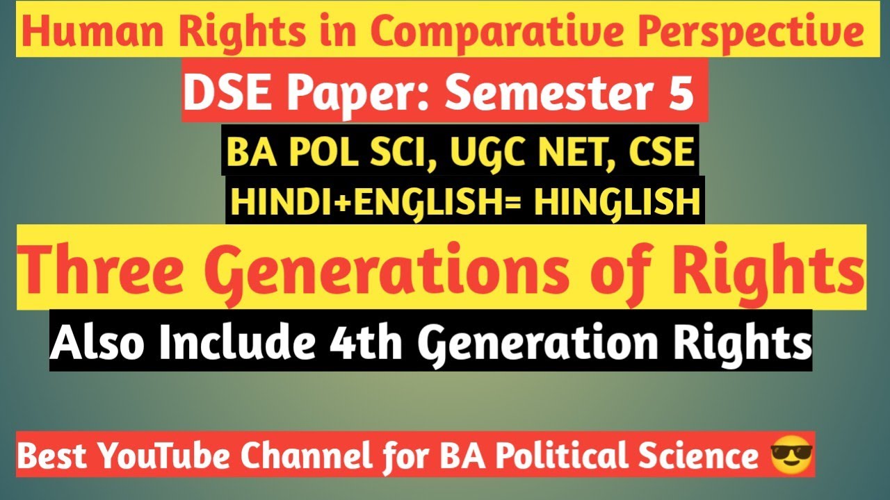Three Generations of Rights||Three Generations of Human Rights||Three Generation of Rights||DSE