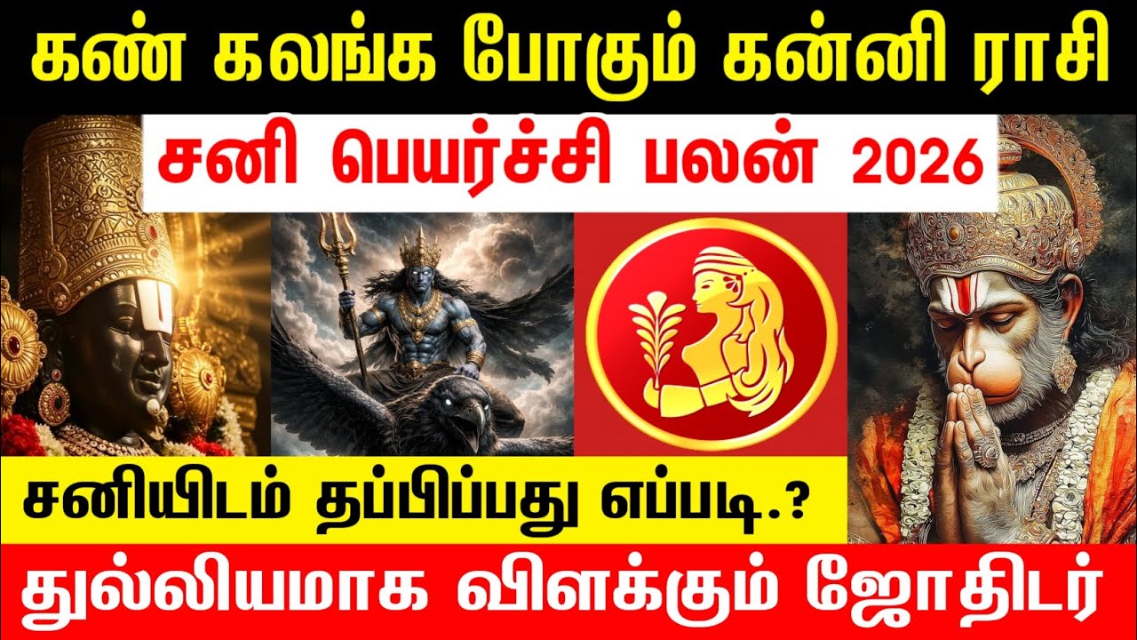 கன்னி ராசி சனி பெயர்ச்சி பலன் 2026| kanni rasi sani peyarchi 2026| 2026 predictions #சனிப்பெயர்ச்சி 