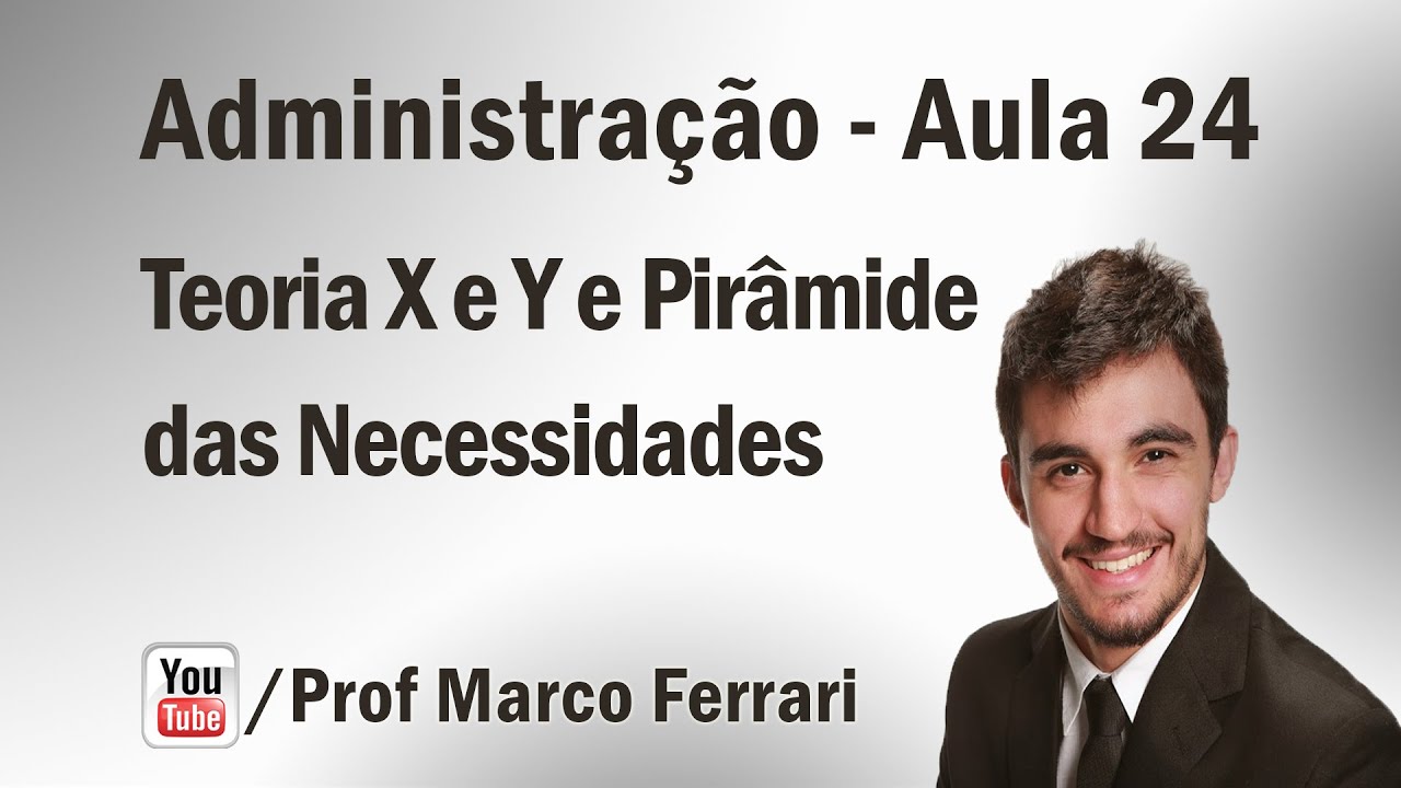Administração - Aula 24 (Teoria X e Y e Pirâmide das Necessidades)