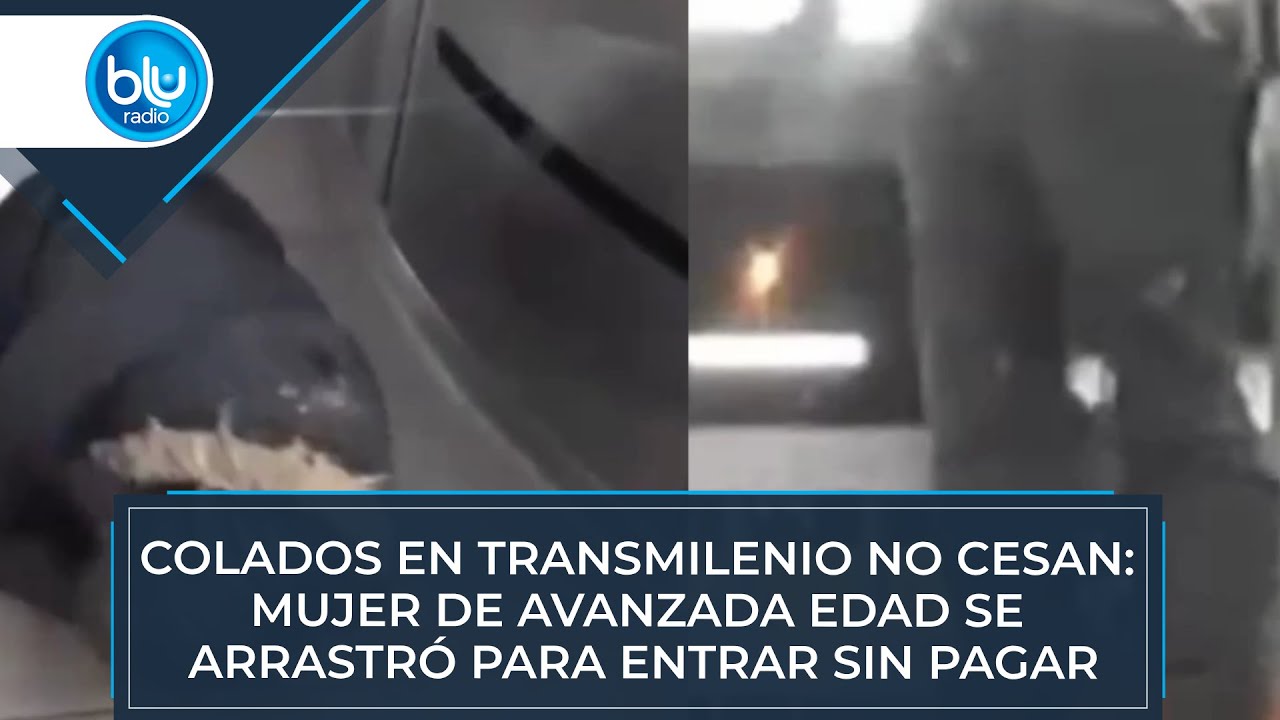 #VideoBlu Colados en TransMilenio no cesan: mujer de avanzada edad se arrastró para entrar sin pagar