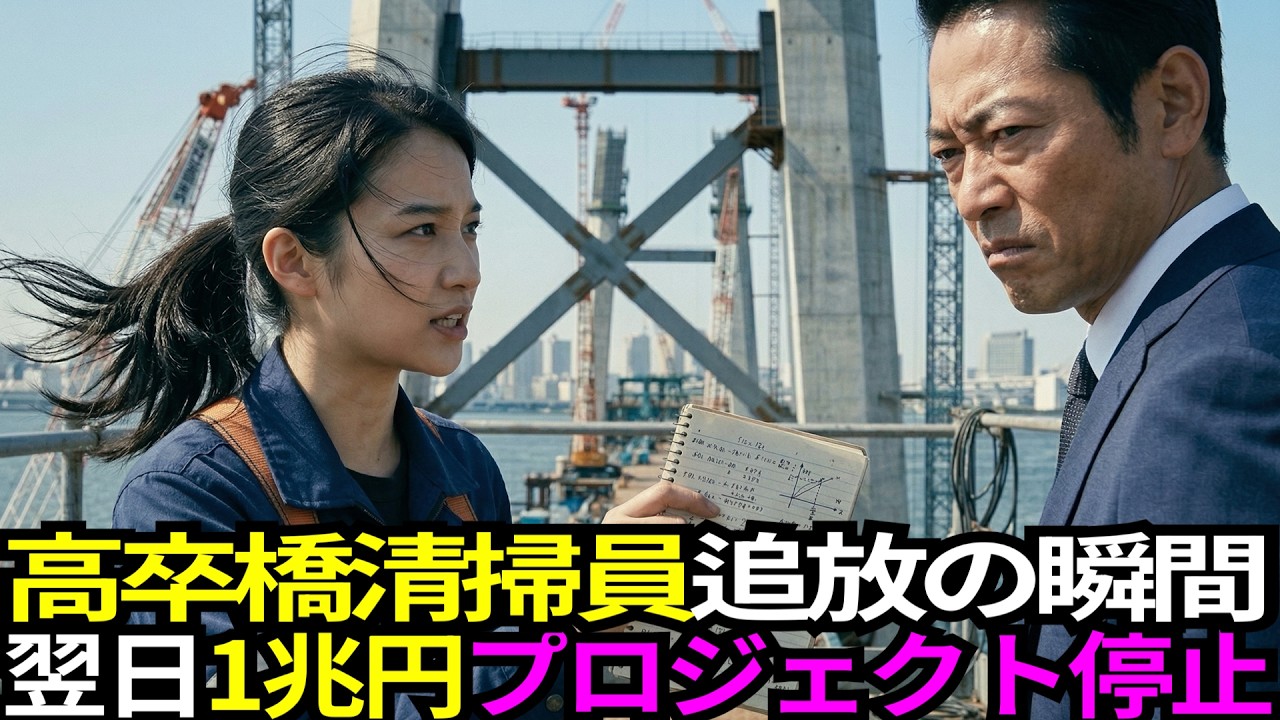 橋を掃除するだけの高卒作業員を追放したエリート局長、翌日“共振計算”で国家プロジェクト停止し土下座する末路に【感動する話】【朗読】
