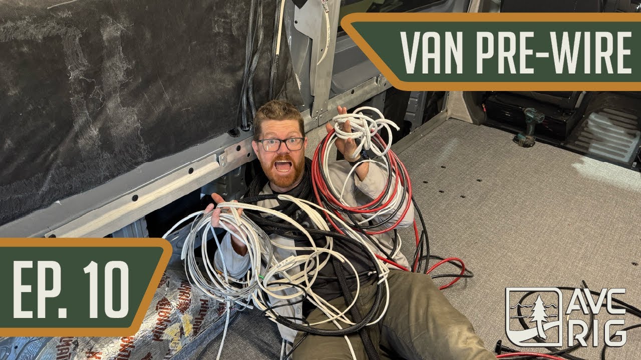 Van Pre-Wire | AVC Shop Van 2025 Build EP. 10 | 2023 Ford Transit 148 LB | Van Life Custom Camper