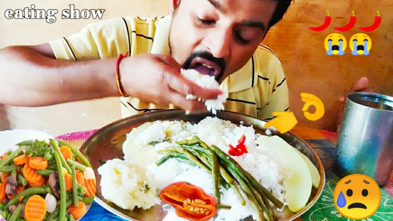 dal chawal king chilli eating 👌 / #asmr #mukbang #pinakfriendship