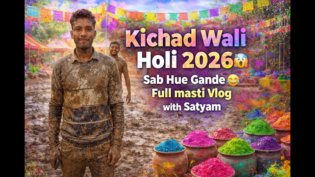 Kichad Wali Holi 2026 🤯 |Full Funny Masti Vlog with Satyam कीचड़ वाली होली 2026 पूरी टोली हुई😂 🔥🌈