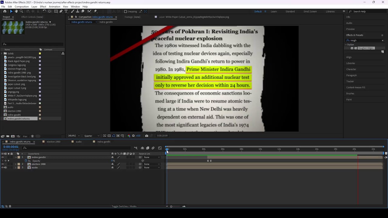 Live Documentary Video Editing