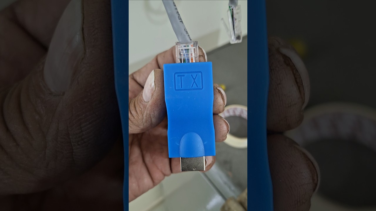 How To Connect Hdmi Extender By Cat 6 | Hdmi extender 30 meter #shorts #youtubeshorts