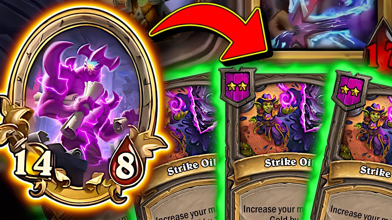 Greeding 4 early strike oils makes us RICH | Hearthstone Battlegrounds