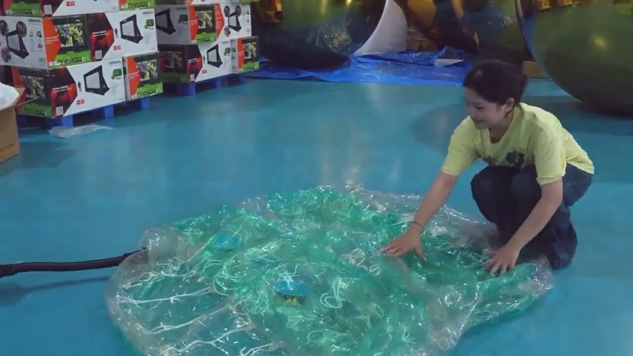 Unboxing the Giant Inflatable Bumper Ball | Easy Setup for Kids and Women