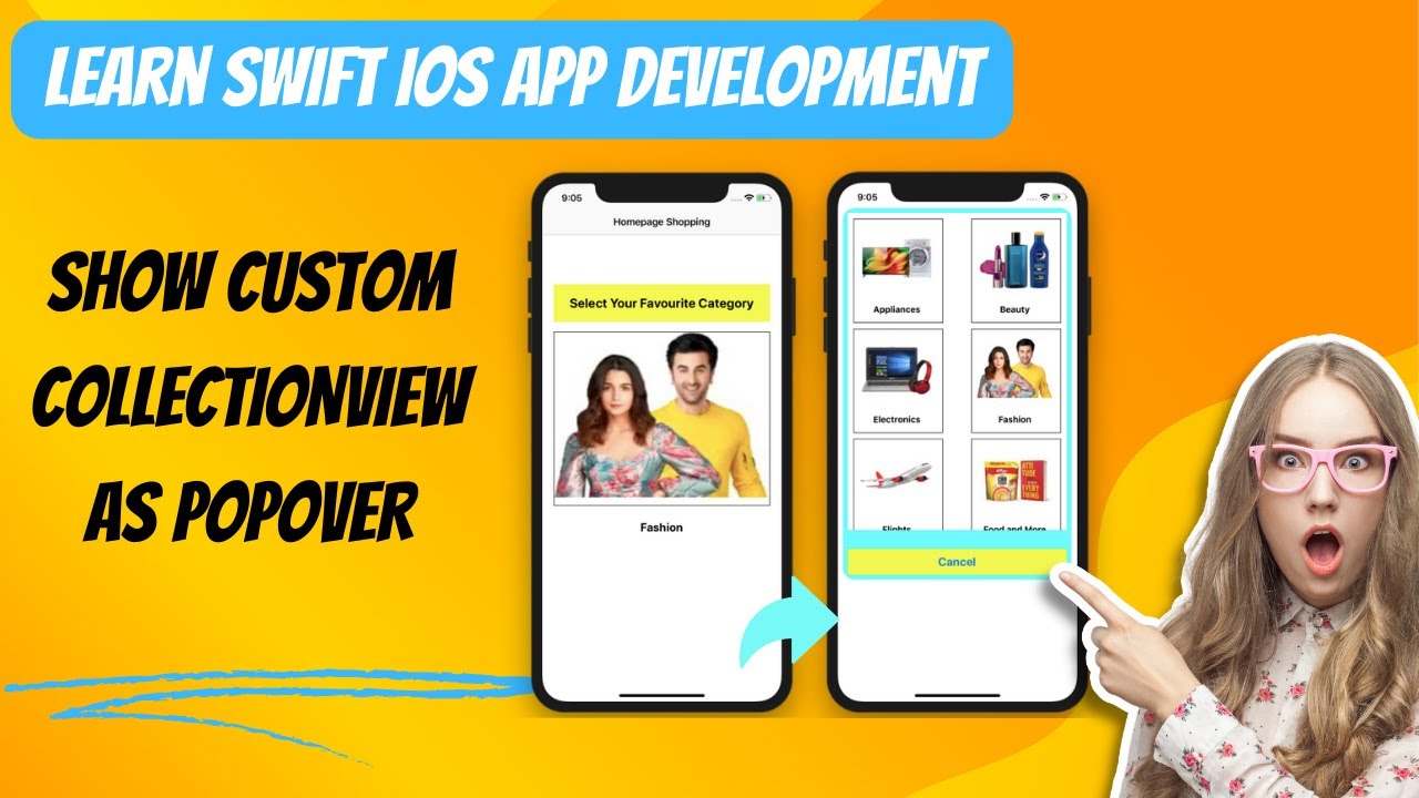 How to Create Custom CollectionView as PopOver in Swift 5 XCode | Hindi | Delegate and Protocol iOS