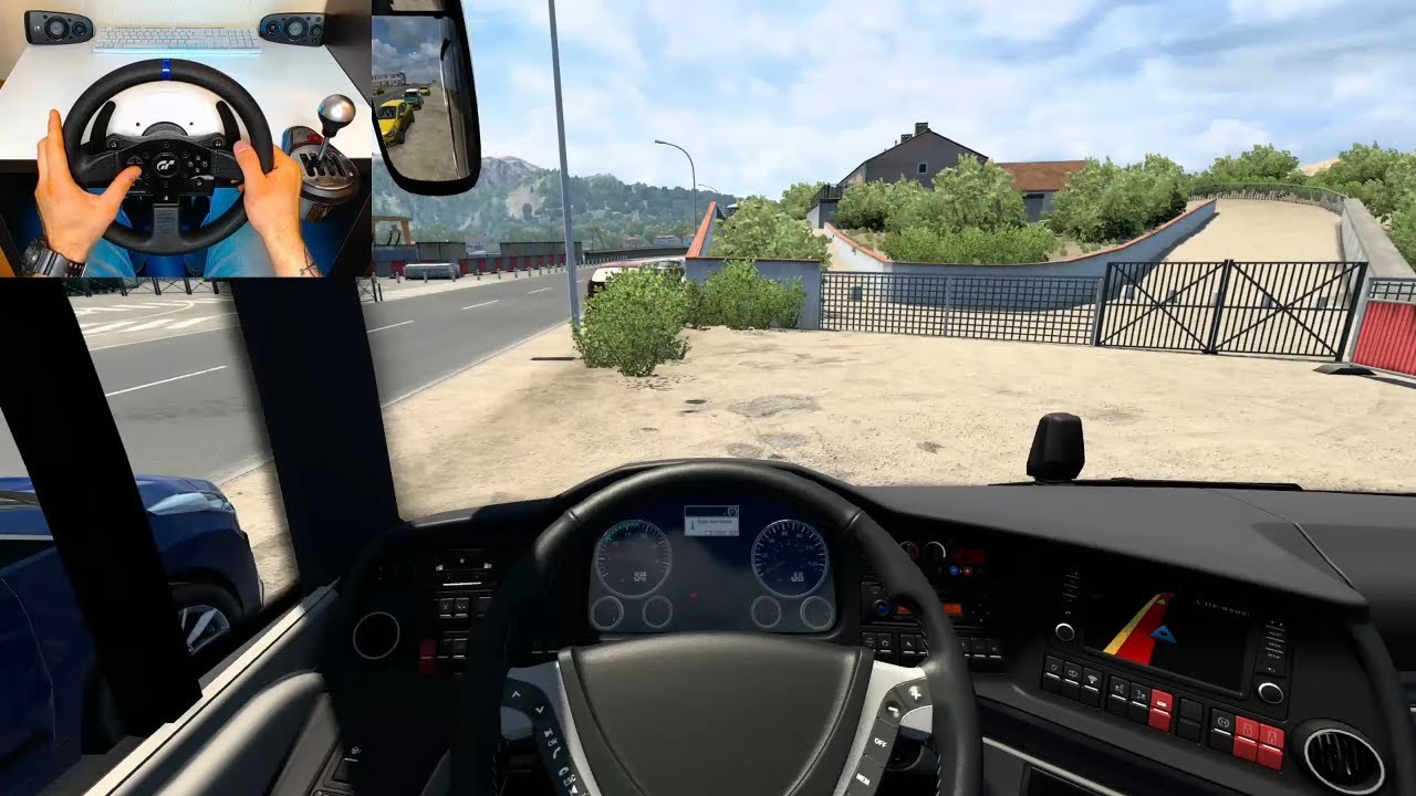 Euro Truck Simulator 2 | BUS NEOPLAN TOURLINER + пассажиры | руль Thrustmaster T300RS