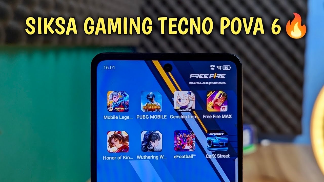 HELIO G99 TERKENCENG?! GAMING TEST TECNO POVA 6 - SIKSA 8 GAME NONSTOP!