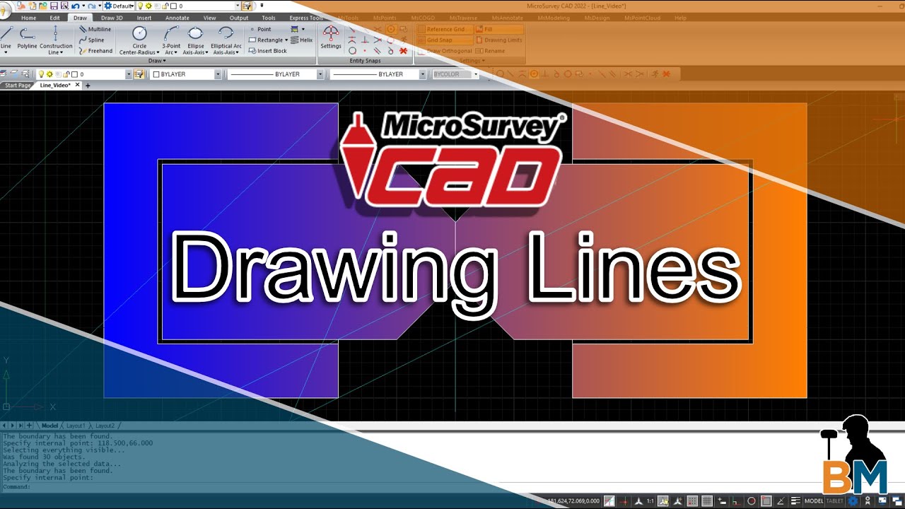 MicroSurvey CAD How to: Draw Lines | Bench Mark