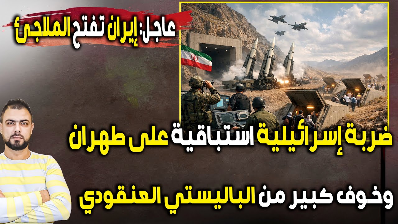 عاجل: إيران تفتح الملاجئ | ضربة إسرائيلية استباقية | وخوف كبير من الباليستي العنقودي
