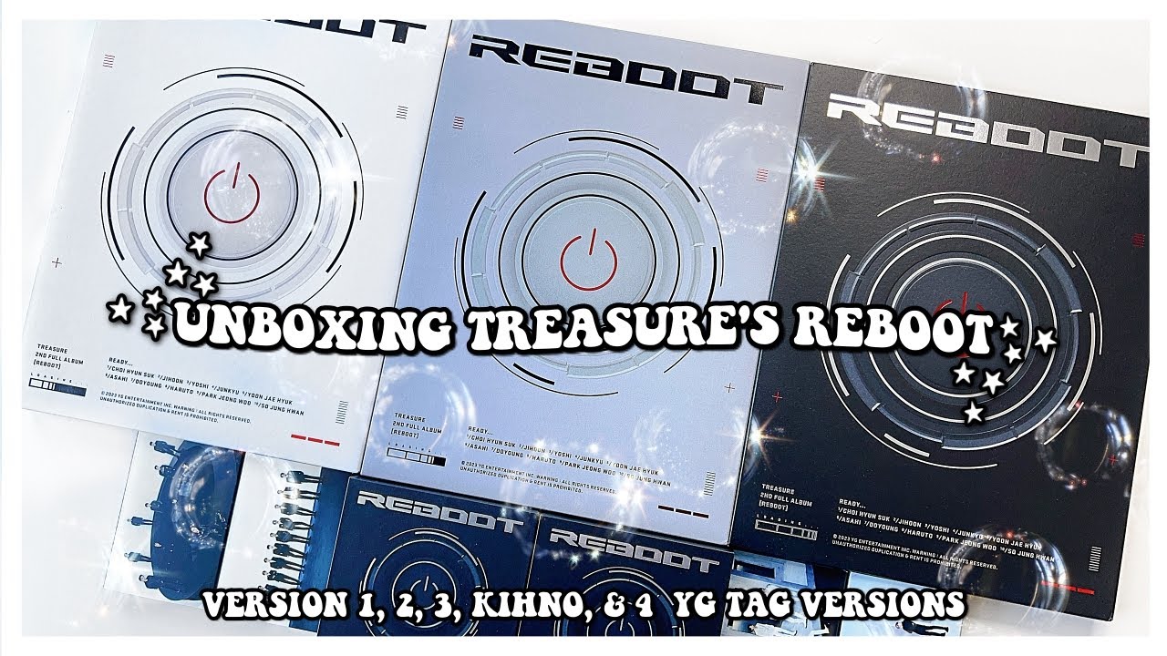 UNBOXING TREASURE's 2nd Full Album Reboot ✰ Ver 1, 2, 3, YG Tag & Kihno Versions!