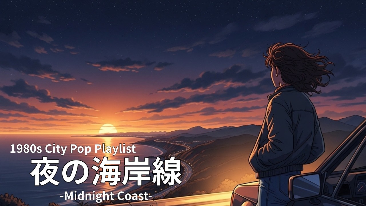 【80's シティポップ】夜の海岸線をドライブしたい -Coastal Night Drive- 1時間37分 解放感あふれる夜ドライブBGM | City Pop Playlist