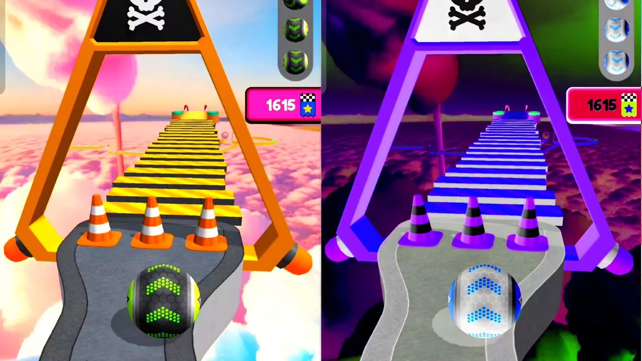 Going Balls Reverse Night vs Normal – UNSTOPPABLE Fast Run! Android/iOS #Gaming #Ball