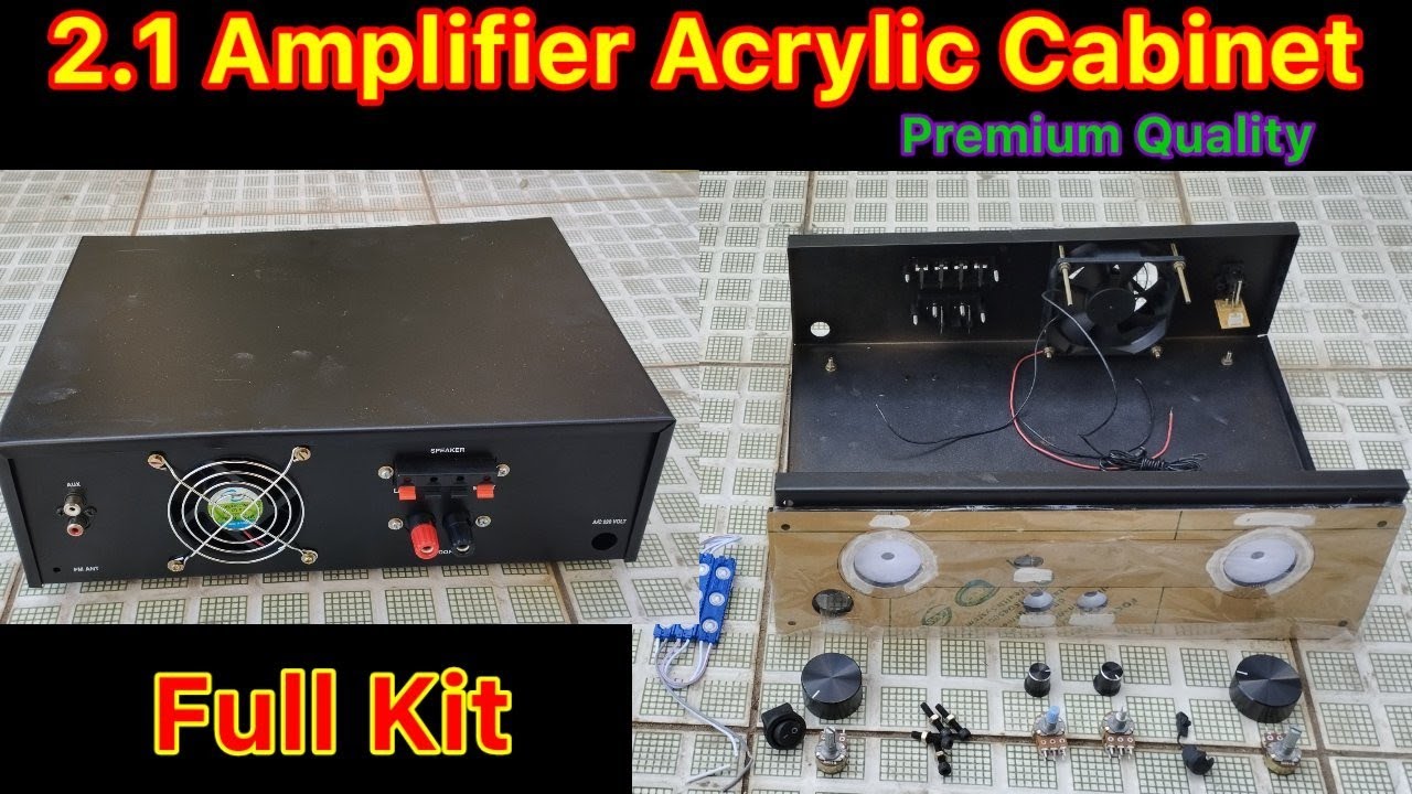 2.1 Amplifier Acrylic Cabinet | Premium Quality | Ready to Fix Audio Board | GKS Info Tech