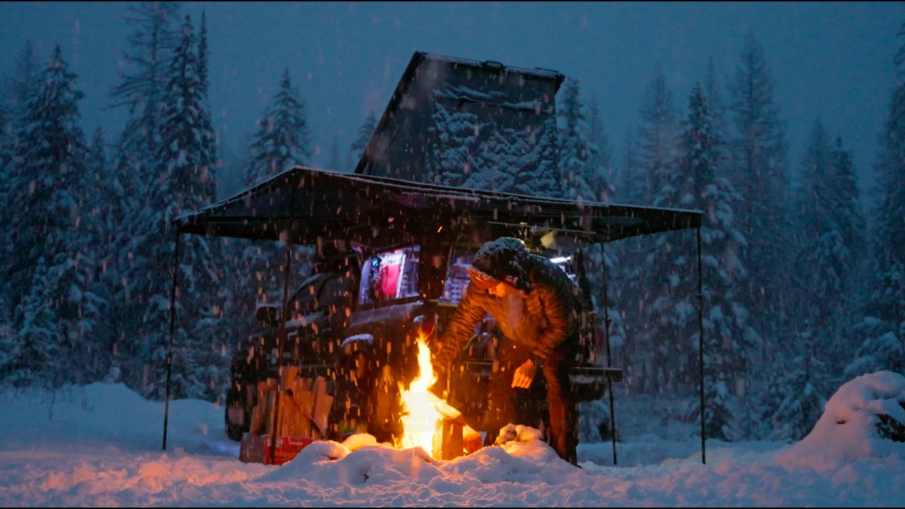Solo Winter Camping in Montana with my Dog