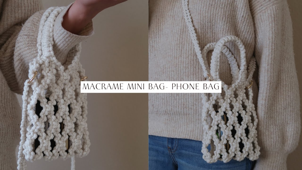 DIY Macrame Mini Bag - Phone Bag | Easy Tutorial for Beginners