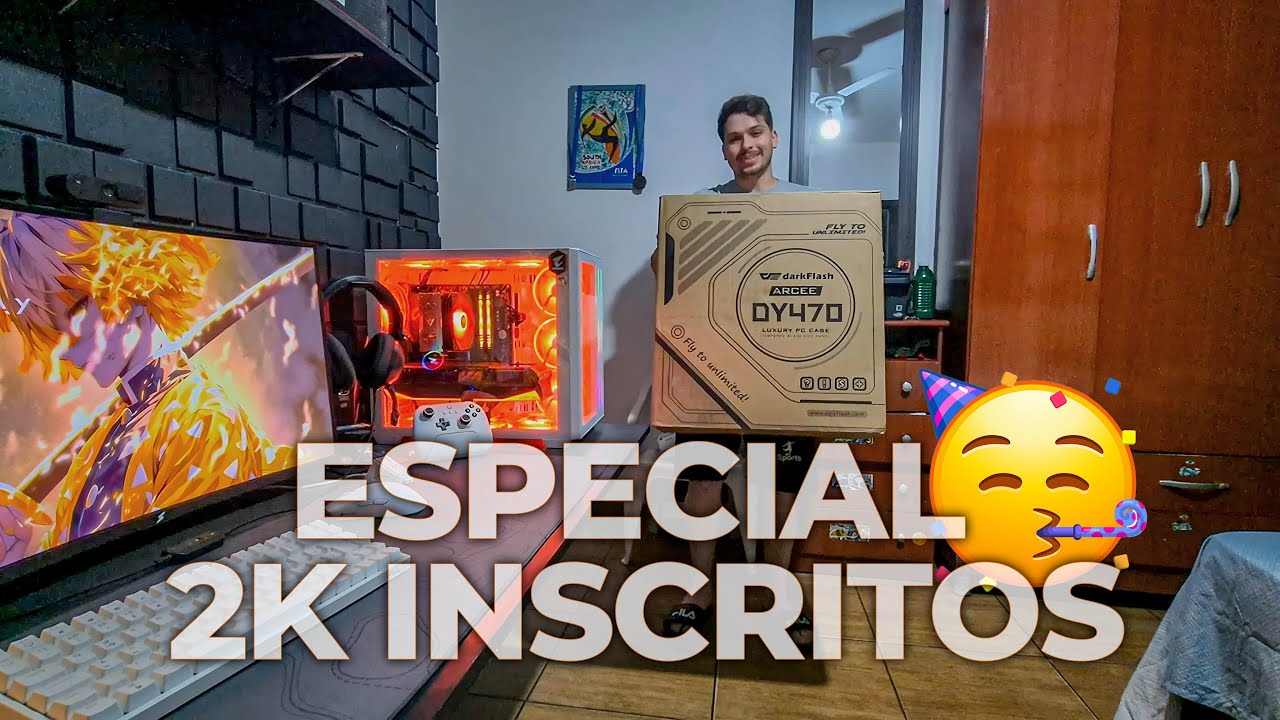 Especial 2K inscritos: Troquei meu GABINETE e o resultado é ABSURDO! AIGO Darkflash DY470 + 10x FANS